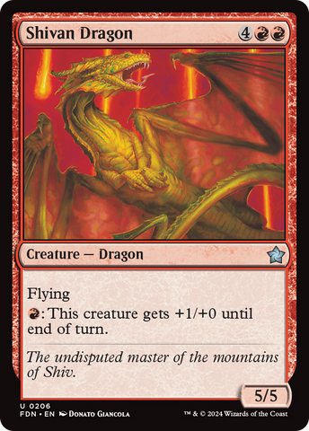 Shivan Dragon (FDN-206)  - Foundations