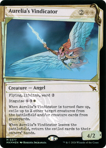 Aurelia's Vindicator (Showcase) (Invisible Ink) (MKM-377)  Foil - Murders at Karlov Manor: (Showcase)