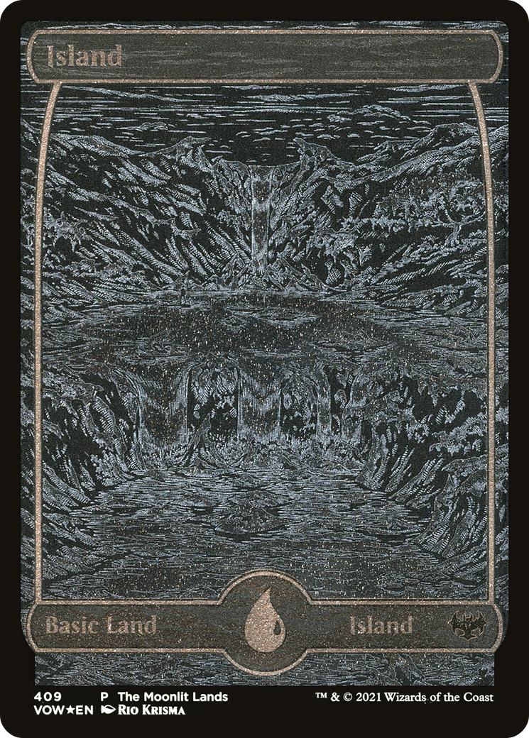 Island (VOW-409)  Etched Foil - Innistrad: Crimson Vow