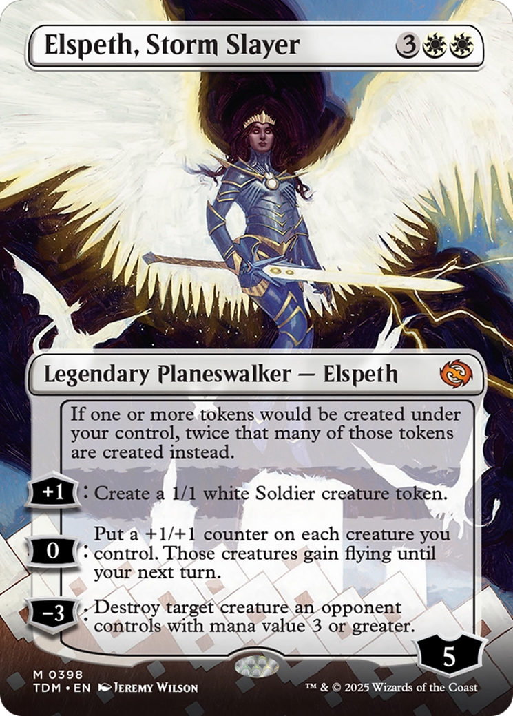 Elspeth, Storm Slayer (Borderless) (TDM-398)  - Tarkir: Dragonstorm