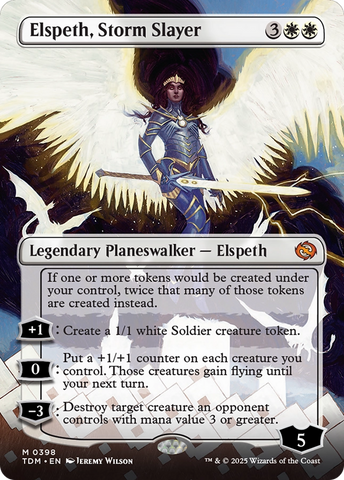 Elspeth, Storm Slayer (Borderless) (TDM-398)  Foil - Tarkir: Dragonstorm