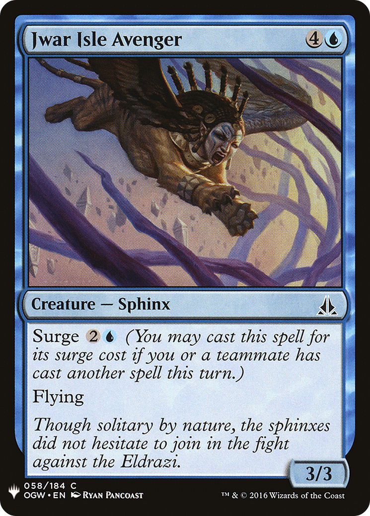 Jwar Isle Avenger (LIST-OGW-58)  - The List
