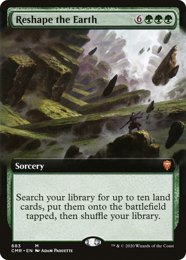 Reshape the Earth (Extended Art) (CMR-683)  - Commander Legends: (Extended Art)