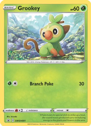 Grookey SWSH001  - Holofoil SWSH Sword & Shield Promo Cards - Promo
