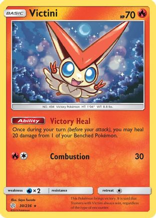 Victini 030/236  - Holofoil SM  Cosmic Eclipse - Holo Rare