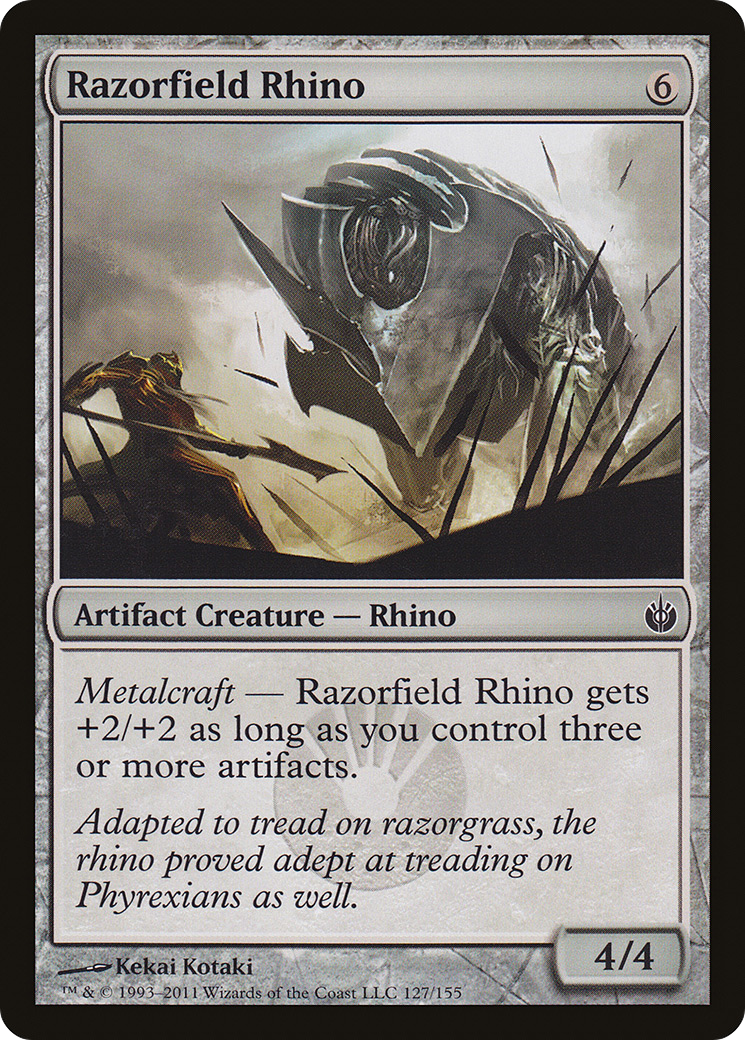 Razorfield Rhino (MBS-127)  Foil - Mirrodin Besieged