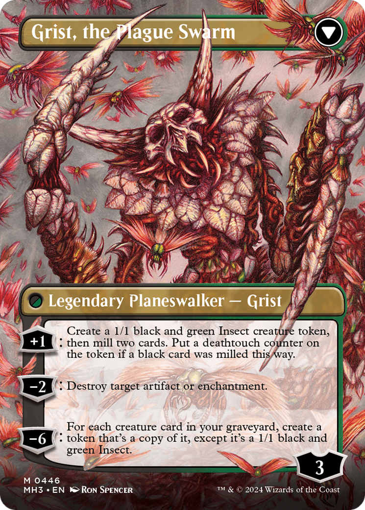 Grist, Voracious Larva (Borderless) (MH3-446)  - Modern Horizons 3