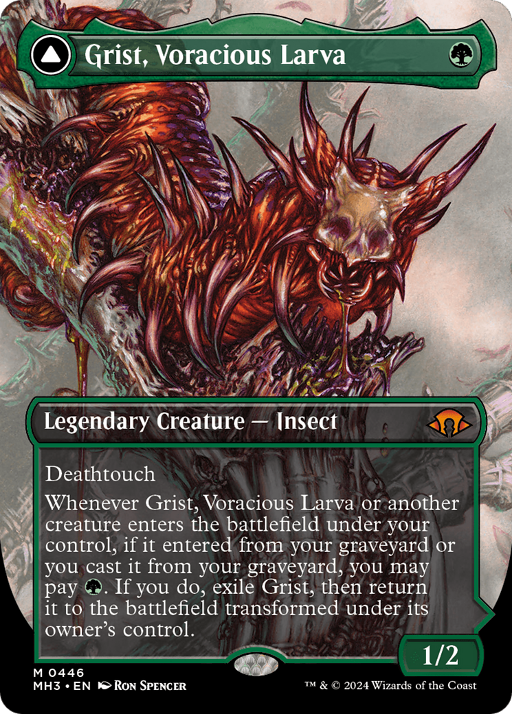 Grist, Voracious Larva (Borderless) (MH3-446)  - Modern Horizons 3