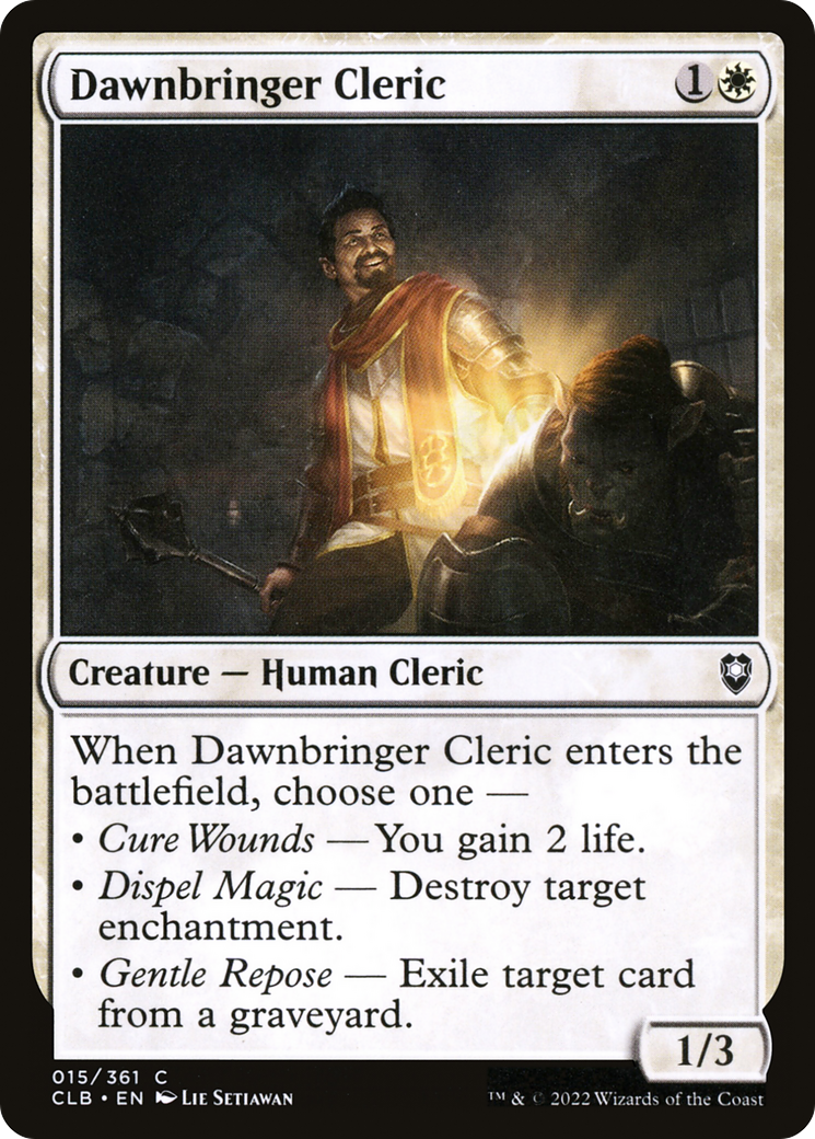 Dawnbringer Cleric (CLB-015)  - Commander Legends: Battle for Baldur's Gate