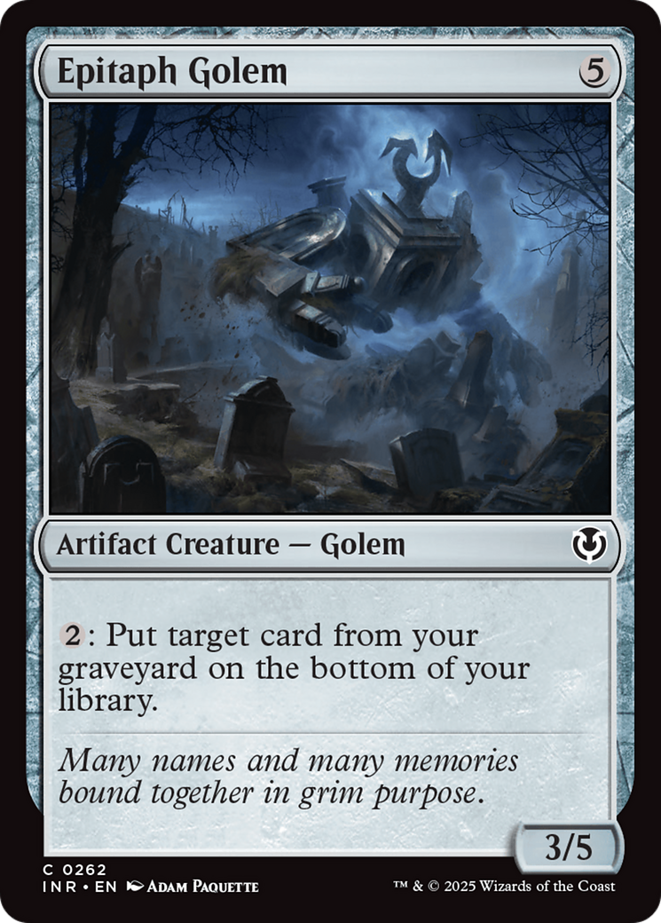 Epitaph Golem (INR-262)  Foil - Innistrad Remastered