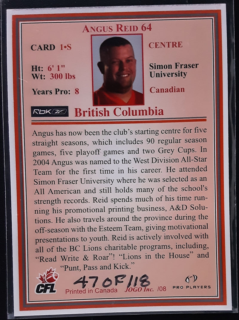 2008 Jogo CFL Signature Autographs Set of 10 Autograph cards