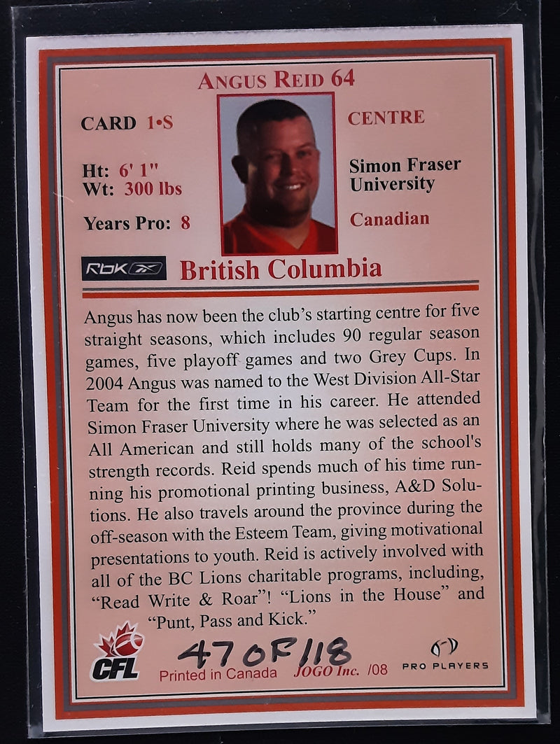 2008 Jogo CFL Signature Autograph