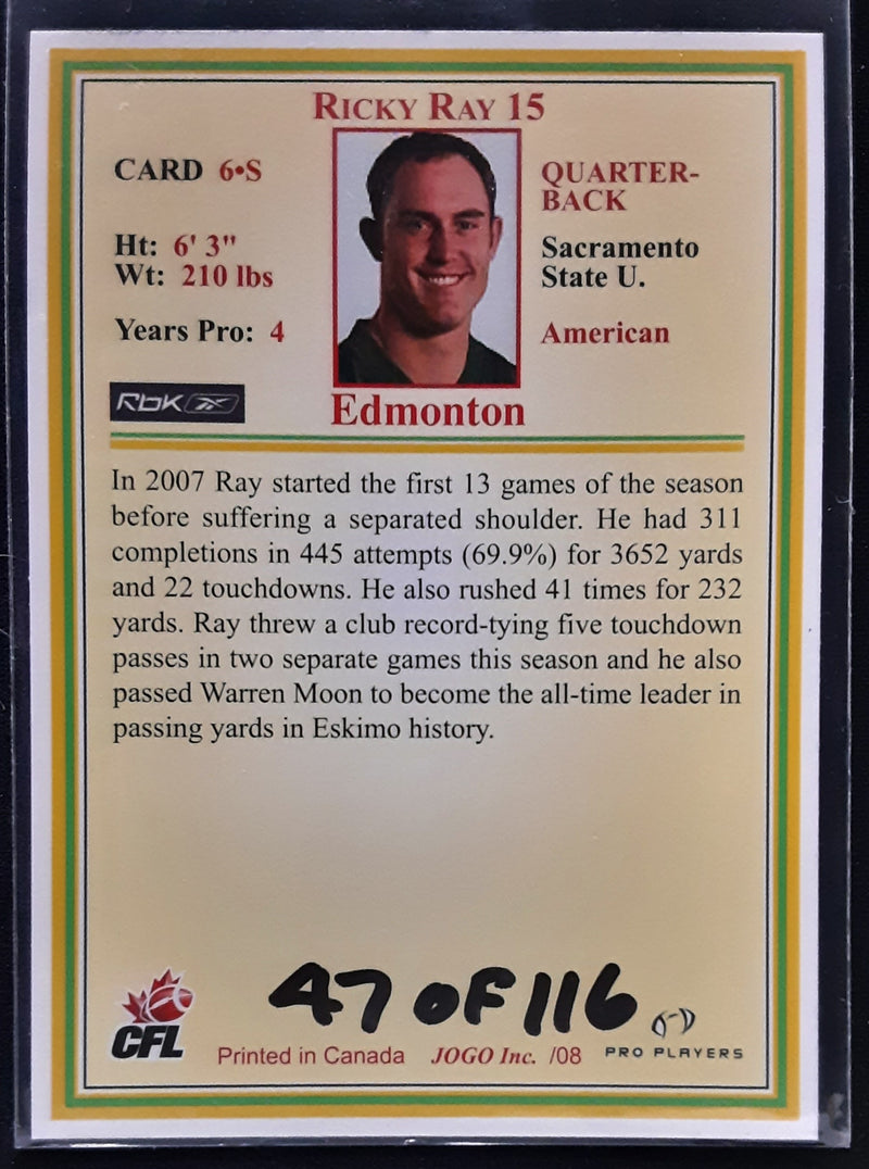 2008 Jogo CFL Signature Autograph