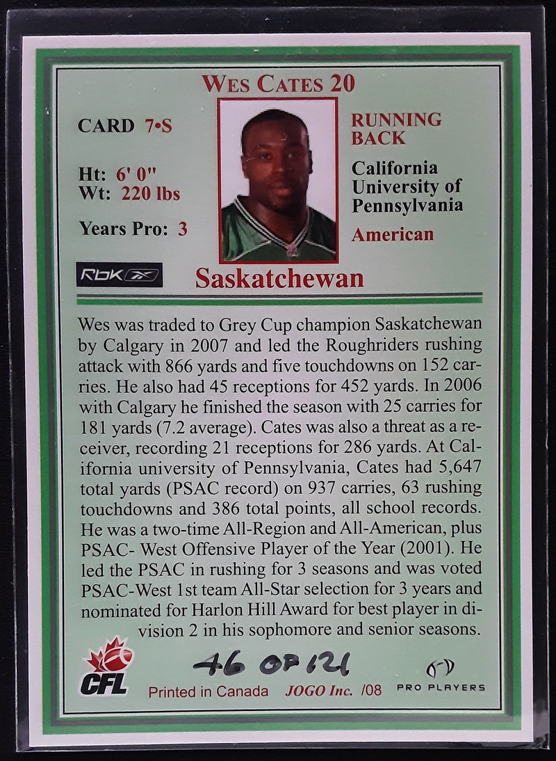 2008 Jogo CFL Signature Autograph