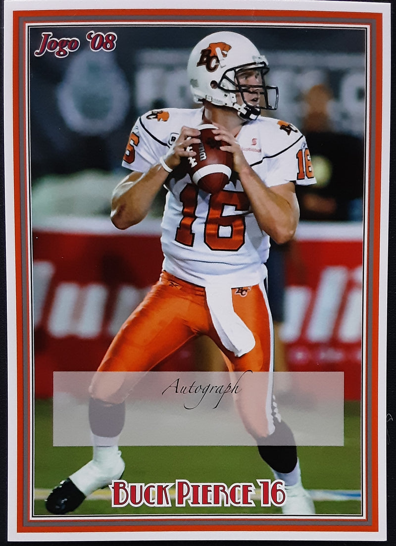 2008 Jogo CFL Signature Sample