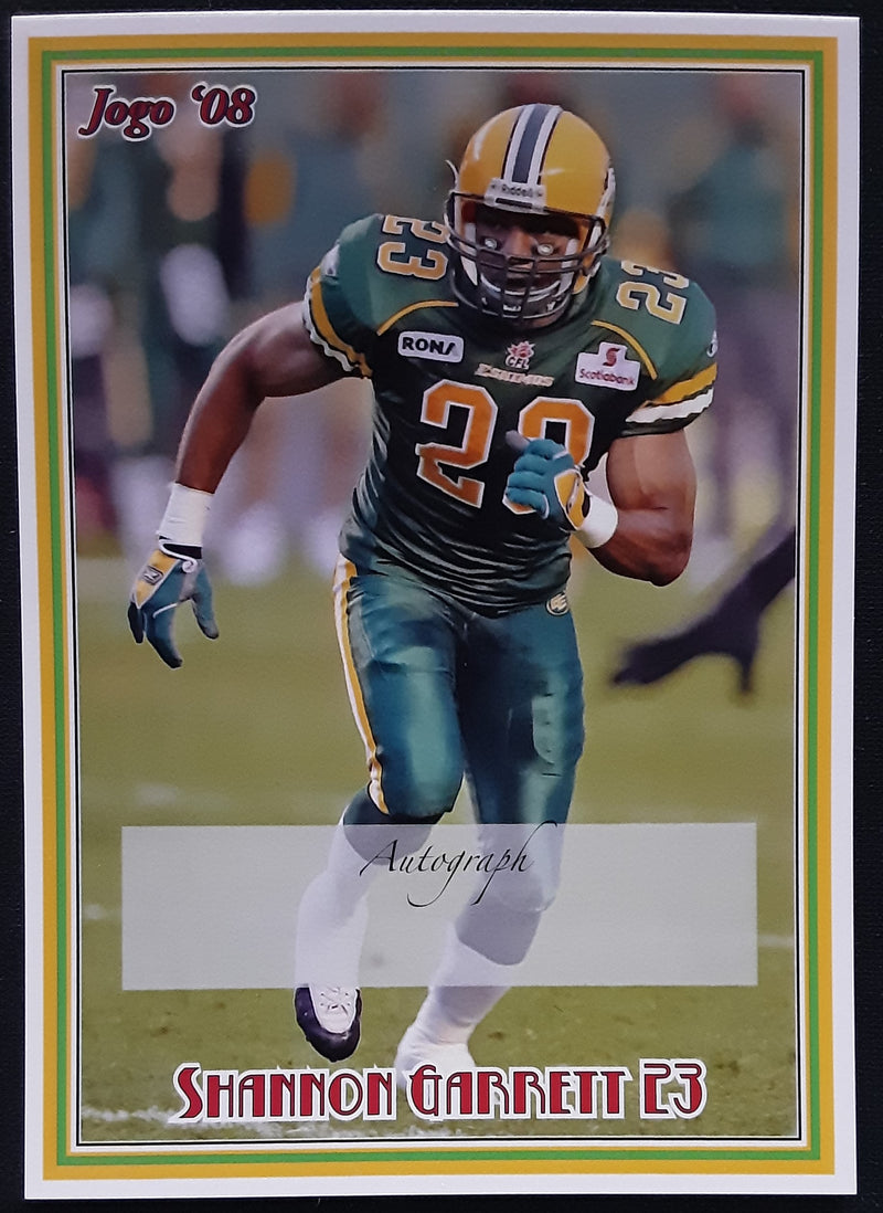2008 Jogo CFL Signature Sample