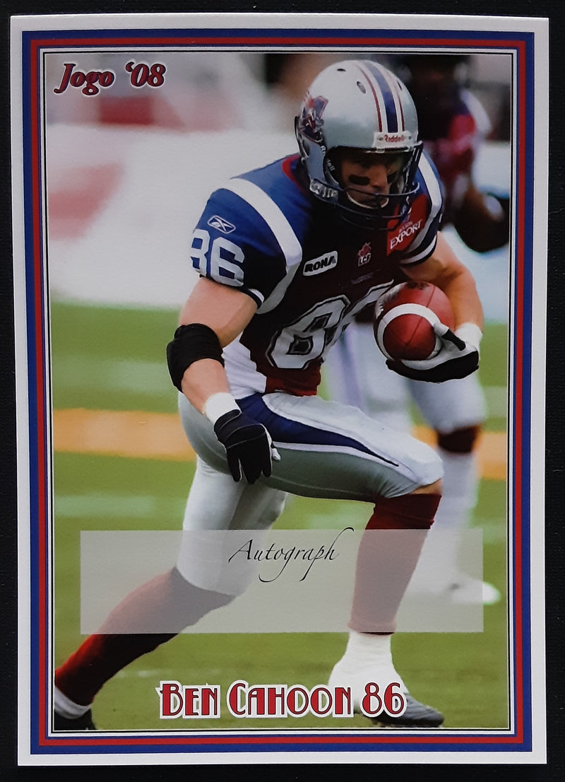 2008 Jogo CFL Signature Sample