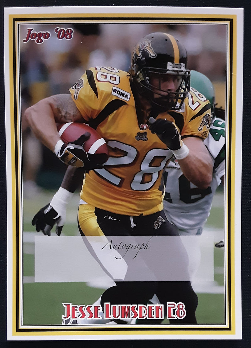 2008 Jogo CFL Signature Sample