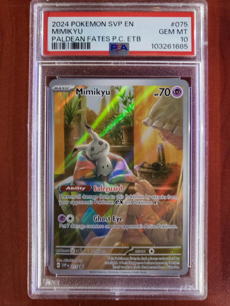 Pokemon Mimikyu (SVP 075) [Scarlet & Violet: Paldean Fates Black Star Prommo ] PSA 10