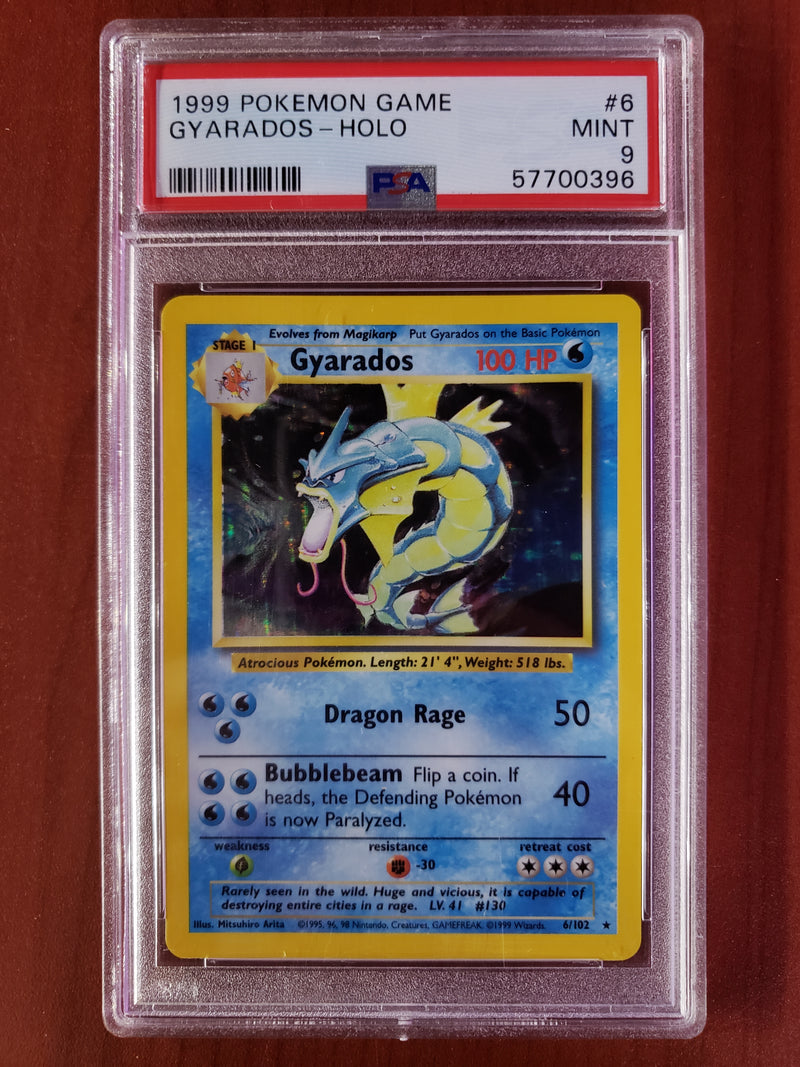 Pokemon Gyarados Holo (6/102) [Base Set Unlimited] PSA 9
