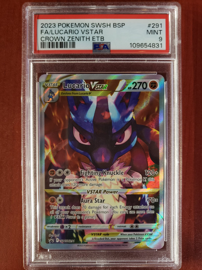 Pokemon Lucario VSTAR Full Art (SWSH291) [Sword & Shield: Crown Zenith] PSA 9