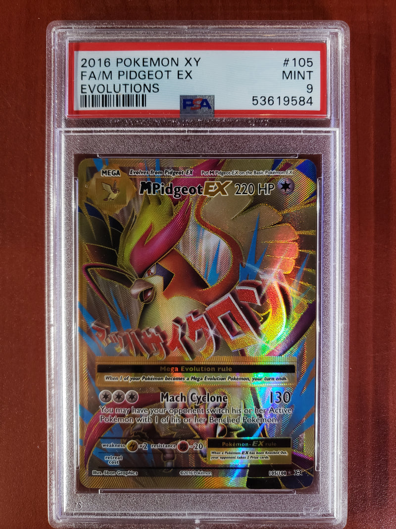 Pokemon M Pidgeot EX Full Art (105/108) [XY: Evolutions] PSA 9