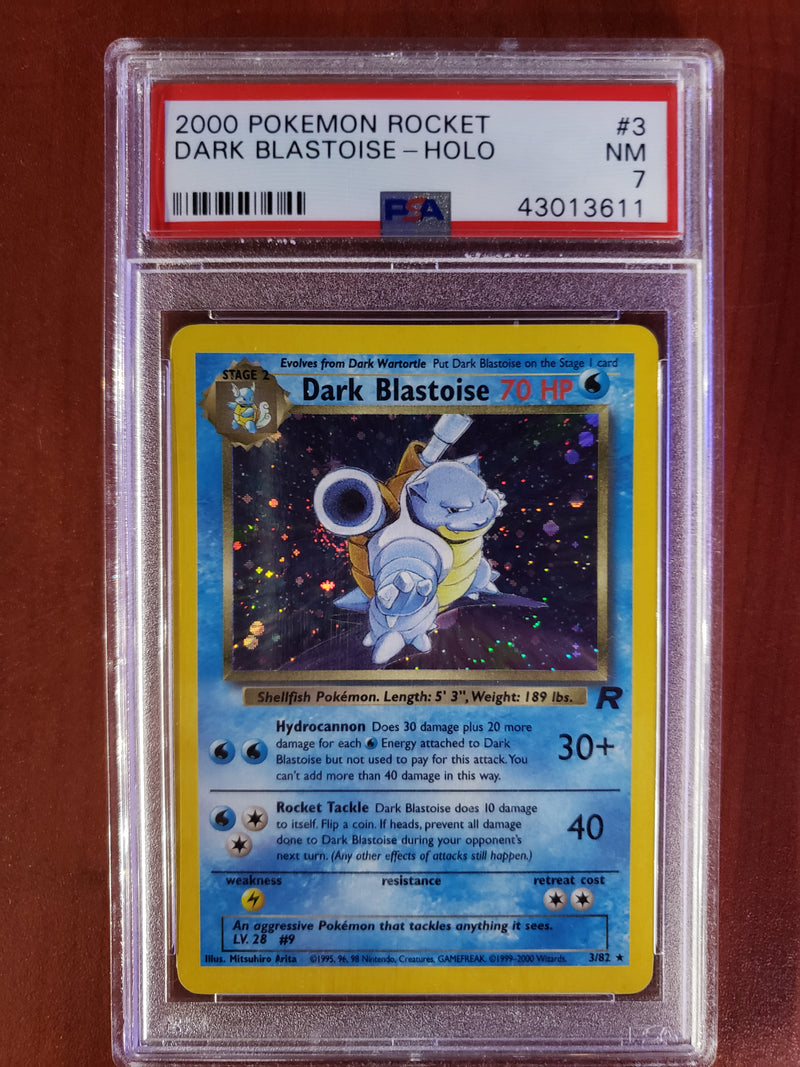 Pokemon Dark Blastoise Holo (3/82) [Team Rocket Unlimited] PSA 7