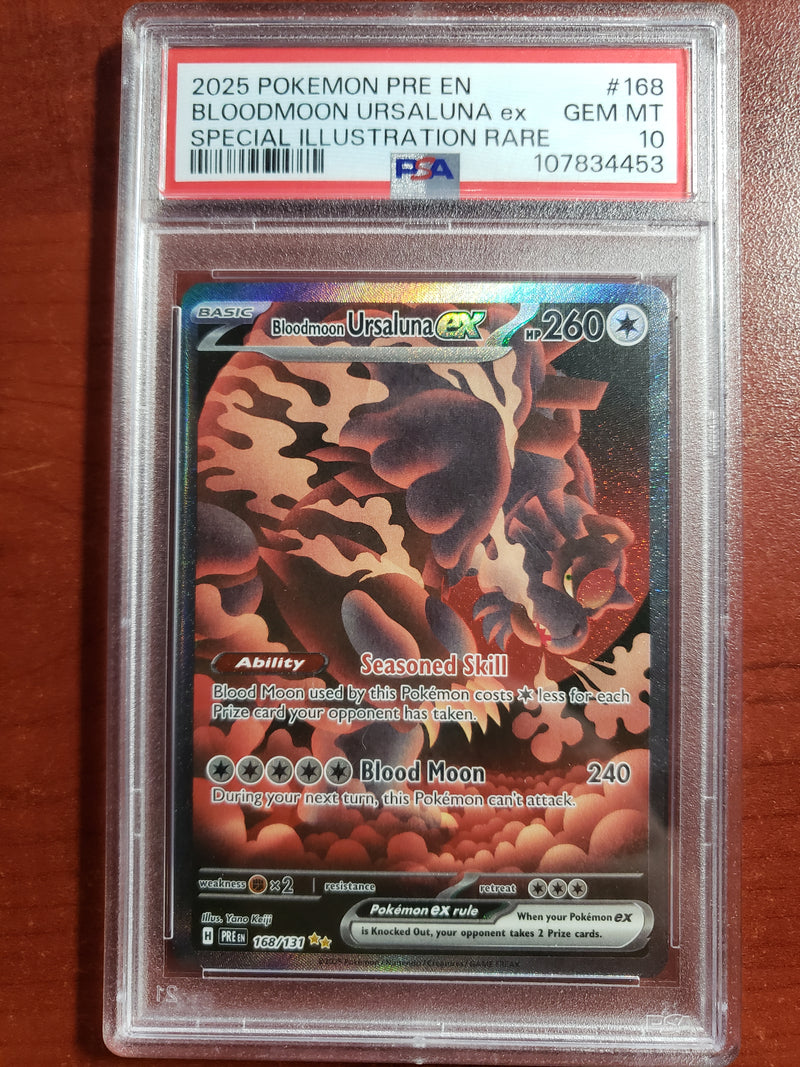 Pokemon Bloodmoon Ursaluna ex Special Illustration Rare(168/131) [Scarlet & Violet: Prismatic Evolutions] PSA 10
