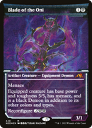 Blade of the Oni (NEO-420) - Kamigawa: Neon Dynasty: (Showcase) Etched Foil