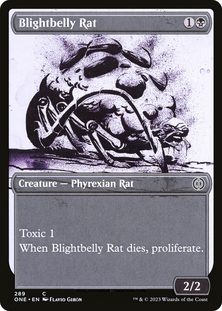 Blightbelly Rat (Showcase) (ONE-289)  Foil - Phyrexia: All Will Be One: (Showcase)