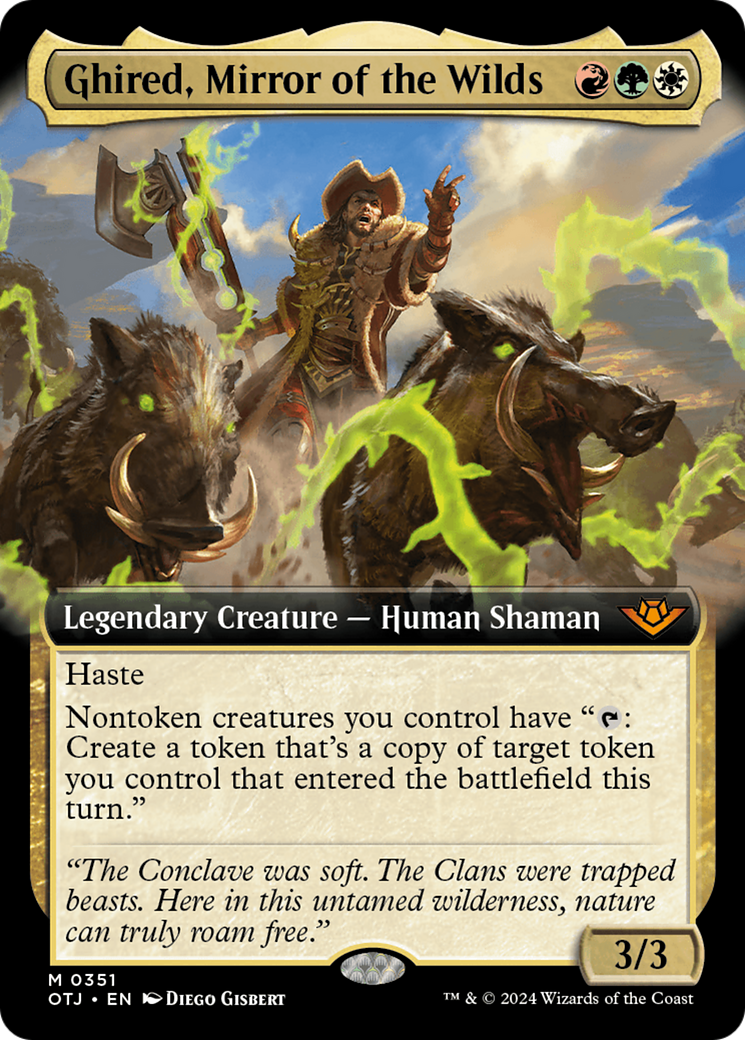 Ghired, Mirror of the Wilds (Extended Art) (OTJ-351)  Foil - Outlaws of Thunder Junction: (Extended Art)