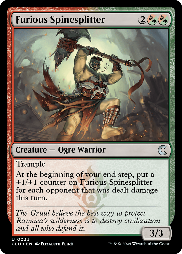 Furious Spinesplitter (CLU-033)  - Ravnica: Clue Edition