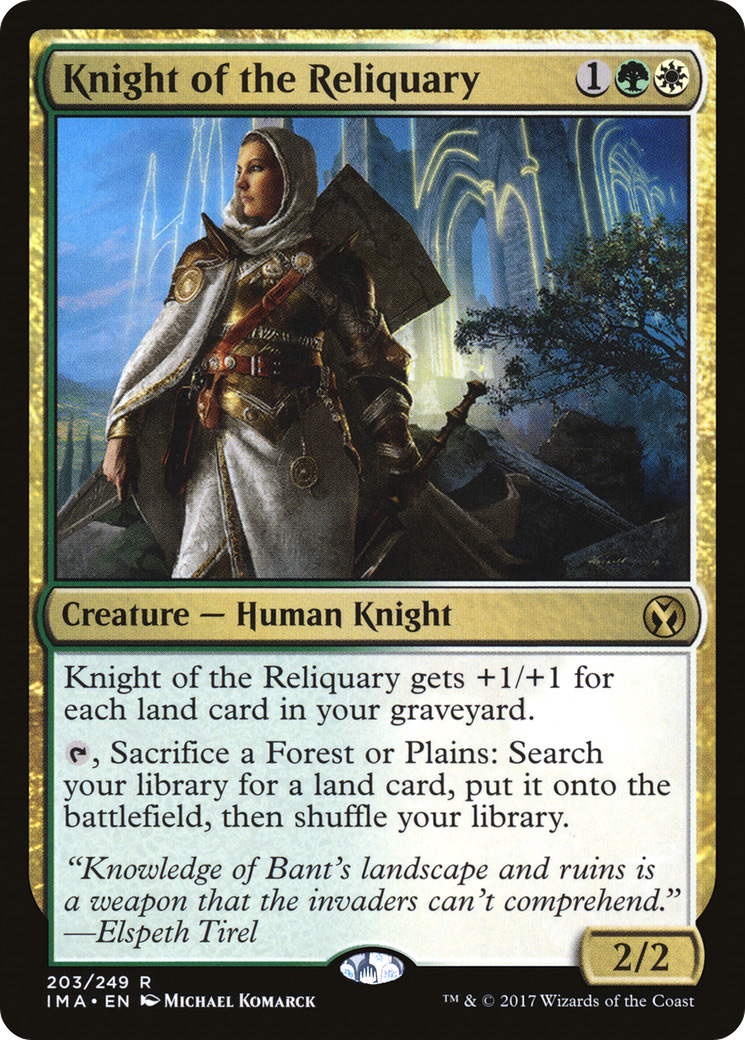 Knight of the Reliquary (IMA-203)  Foil - Iconic Masters