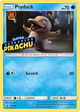 Psyduck SM199 (Detective Pikachu Stamped)  - Holofoil SM Promos