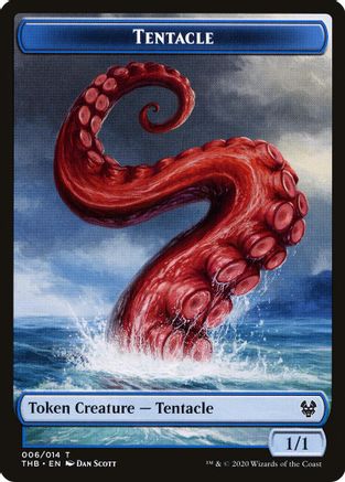Tentacle // Satyr Double-Sided Token (THB-6 // 9) - Theros Beyond Death Tokens Foil