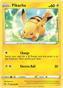 Pikachu 065/202  - Reverse Holofoil SWSH01 Sword & Shield Base Set - Common