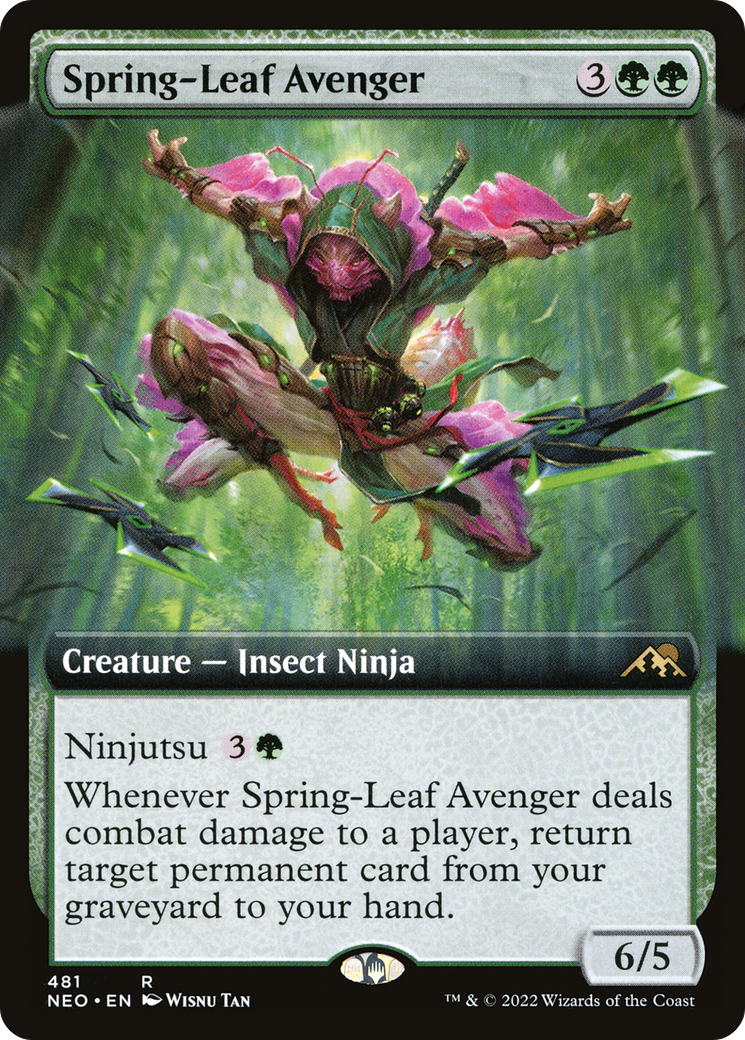 Spring-Leaf Avenger (Extended Art) (NEO-481)  - Kamigawa: Neon Dynasty: (Extended Art)