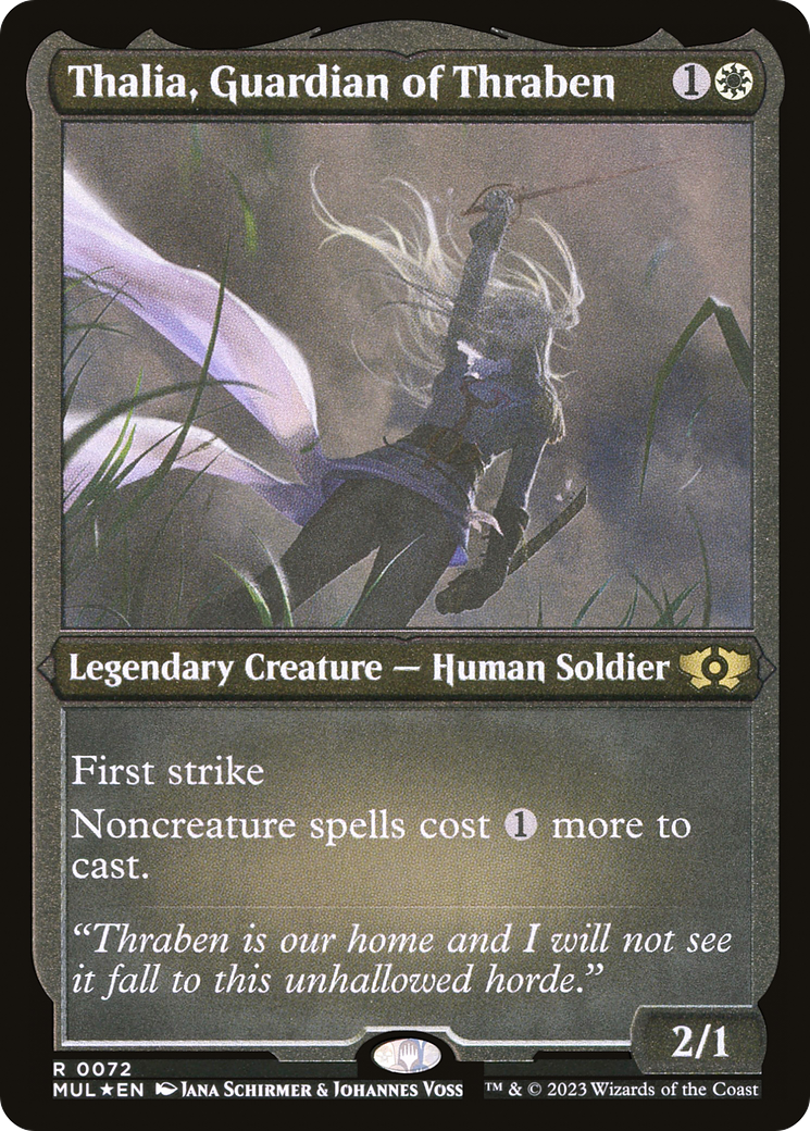 Thalia, Guardian of Thraben (Foil Etched) (MUL-072) - Multiverse Legends Foil