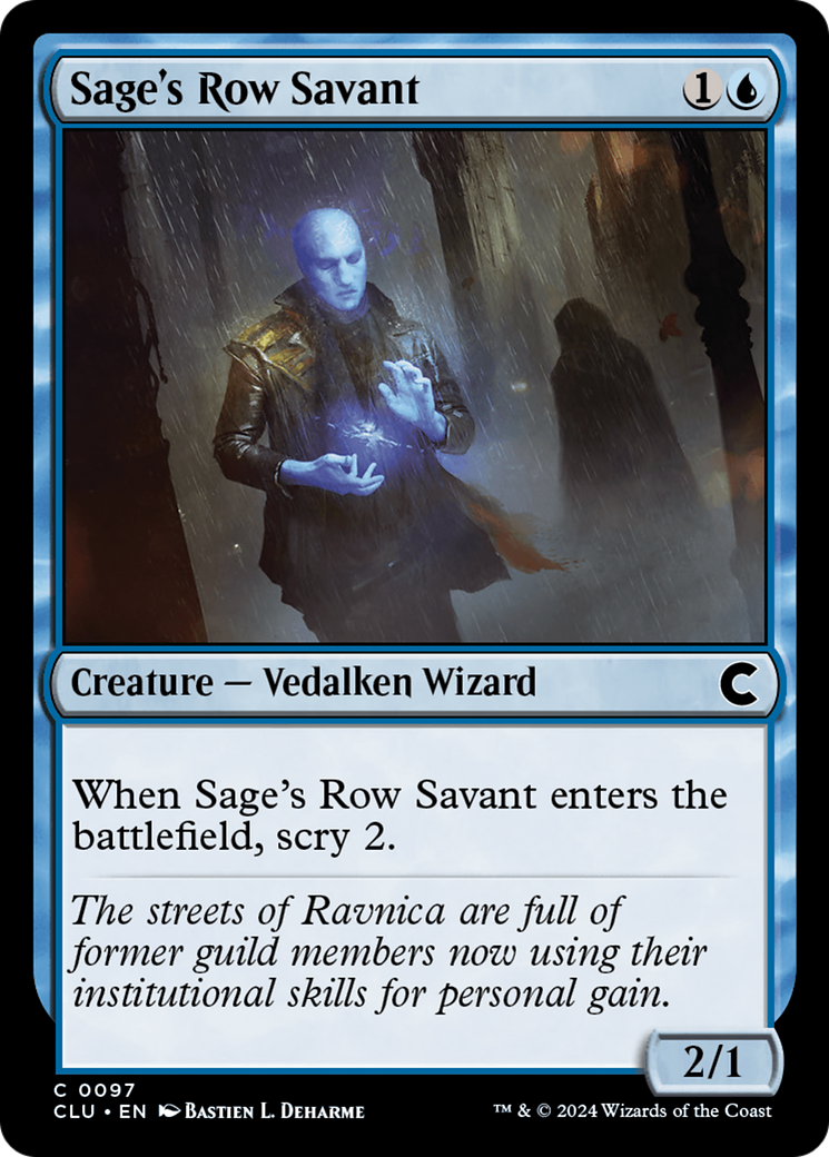 Sage's Row Savant (CLU-097)  - Ravnica: Clue Edition