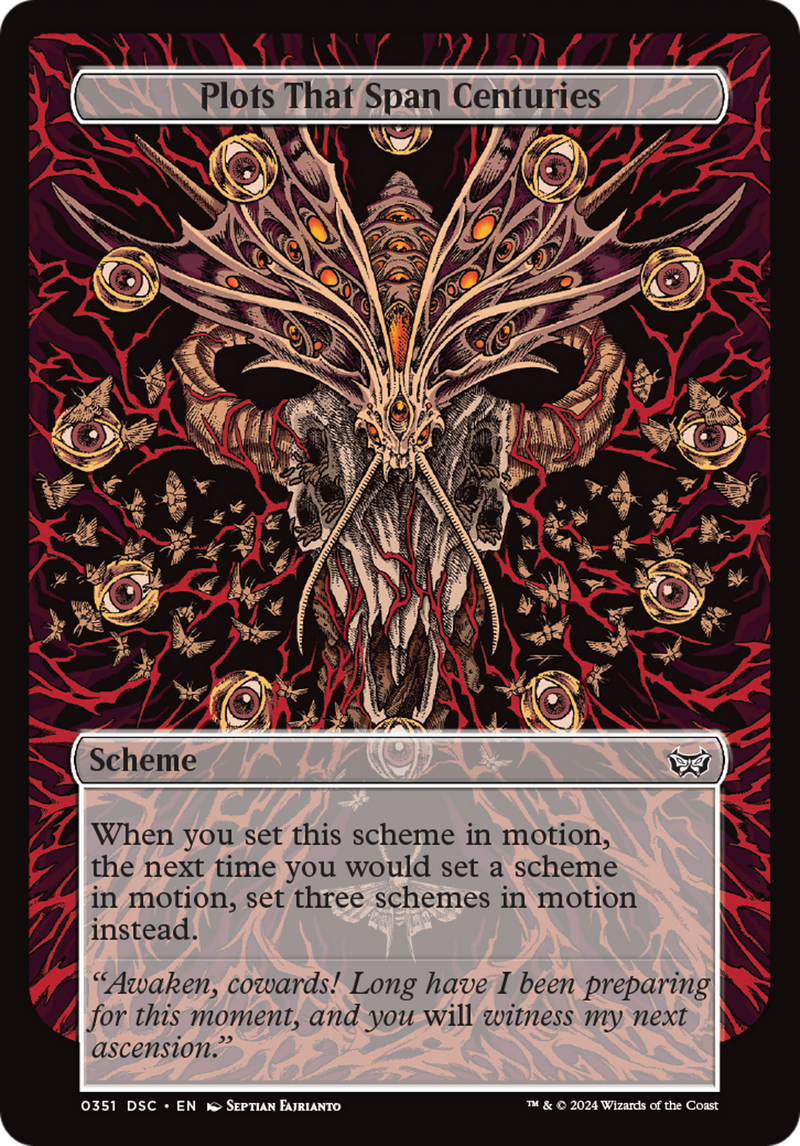 Plots That Span Centuries (Full Art) (A:DSC-351)  - Duskmourn: House of Horror Commander