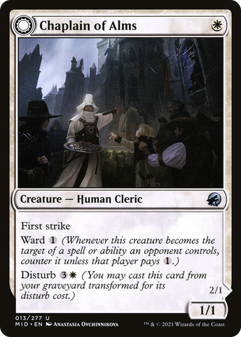 Chaplain of Alms (MID-013)  - Innistrad: Midnight Hunt: (Double Faced Transform)