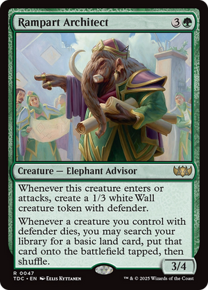 Rampart Architect (TDC-047) - Commander: Tarkir: Dragonstorm