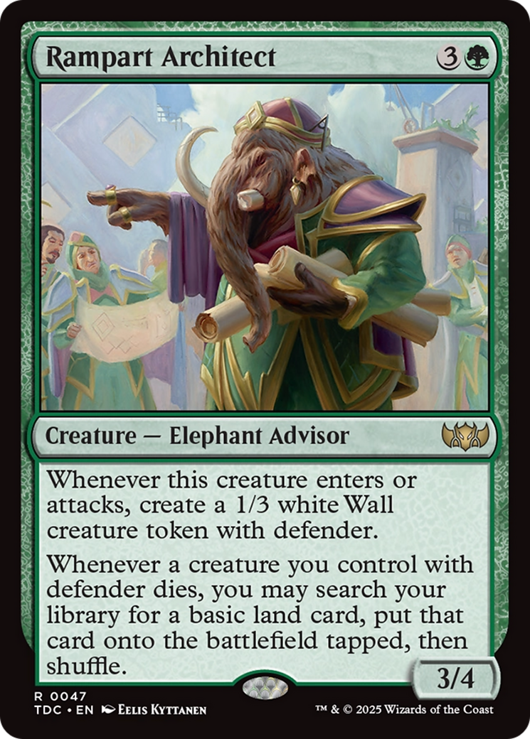 Rampart Architect (TDC-047) - Commander: Tarkir: Dragonstorm