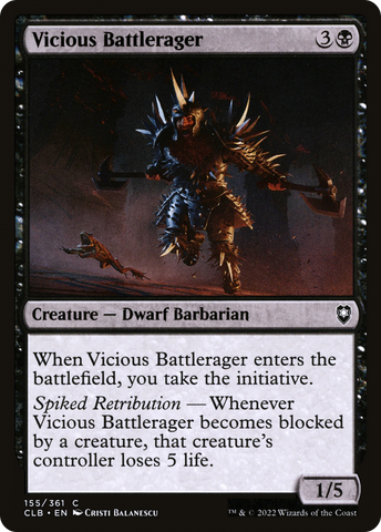 Vicious Battlerager (CLB-155)  - Commander Legends: Battle for Baldur's Gate