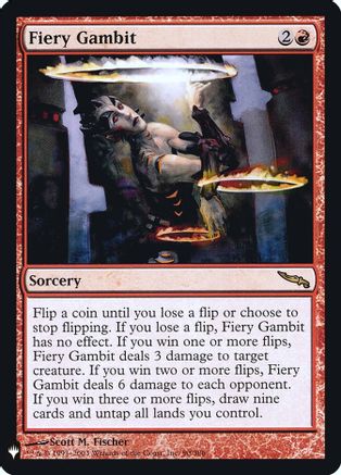 Fiery Gambit (LIST-090)  Foil - The List Reprints