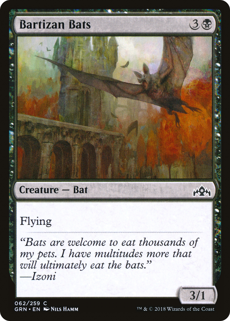 Bartizan Bats (GRN-062)  Foil - Guilds of Ravnica