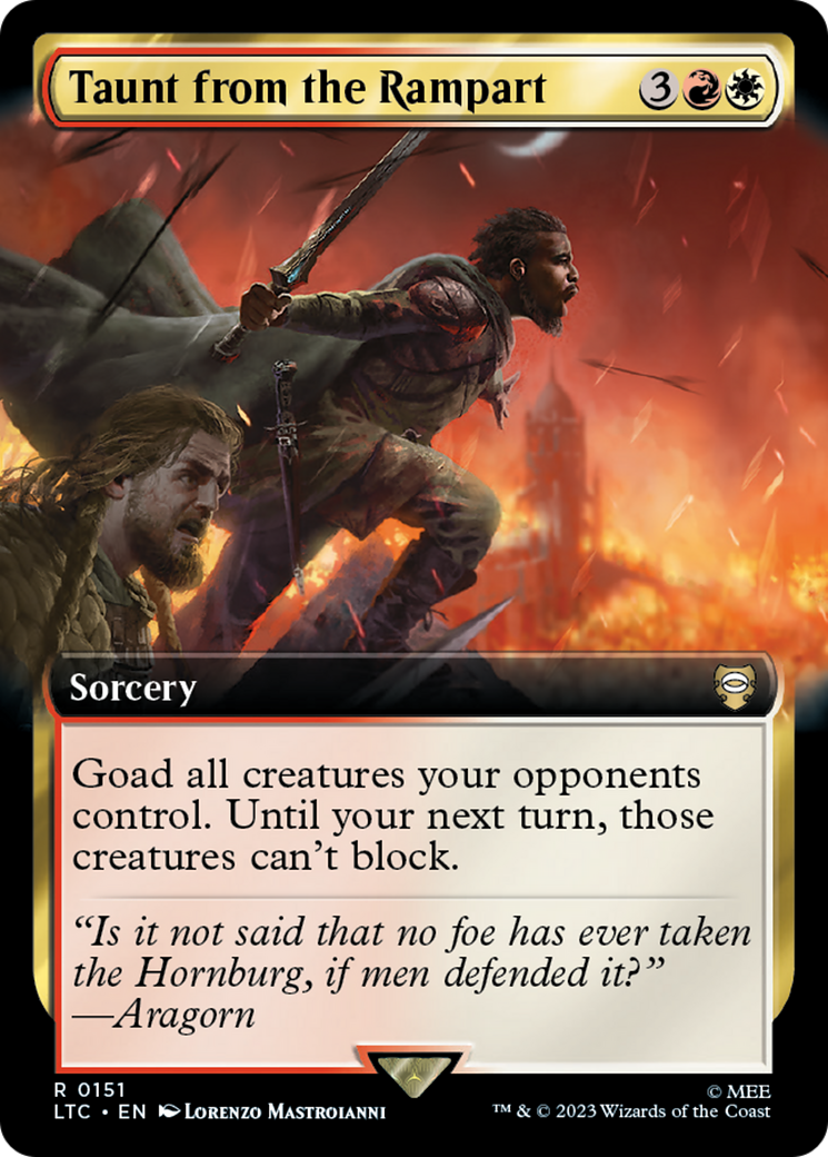 Taunt from the Rampart (Extended Art) (LTC-151)  - Tales of Middle-earth Commander: (Extended Art)