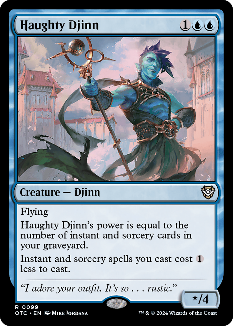 Haughty Djinn (OTC-099)  - Outlaws of Thunder Junction Commander