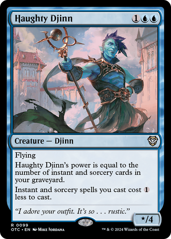 Haughty Djinn (OTC-099)  Foil - Outlaws of Thunder Junction Commander