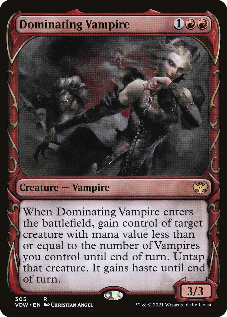 Dominating Vampire (Showcase) (VOW-305) - Innistrad: Crimson Vow: (Showcase) Foil